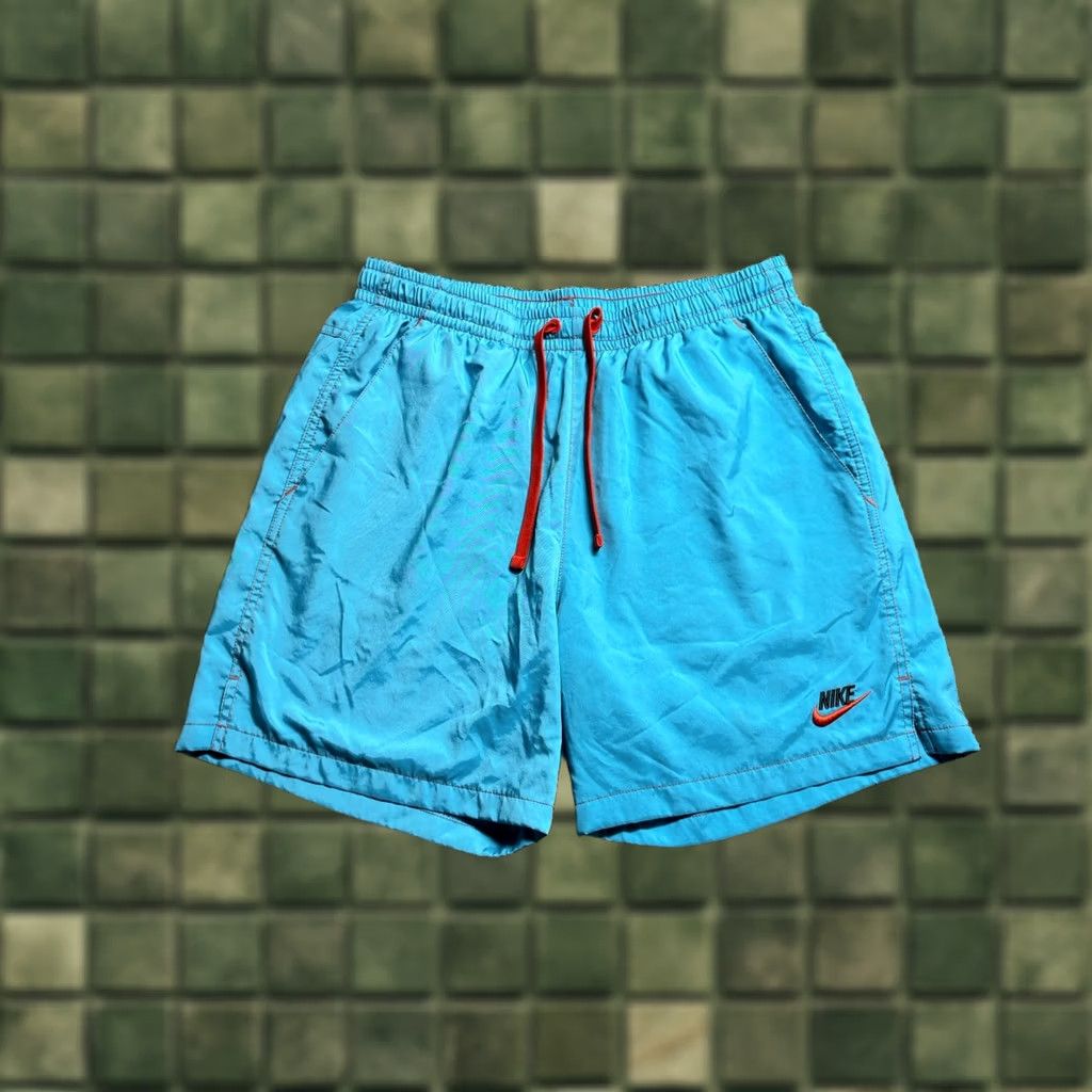 Nike Nike Woven Flow Shorts Mens Medium Blue Contrast Red Trim AR2382-447 Size US 31 - 1 Thumbnail