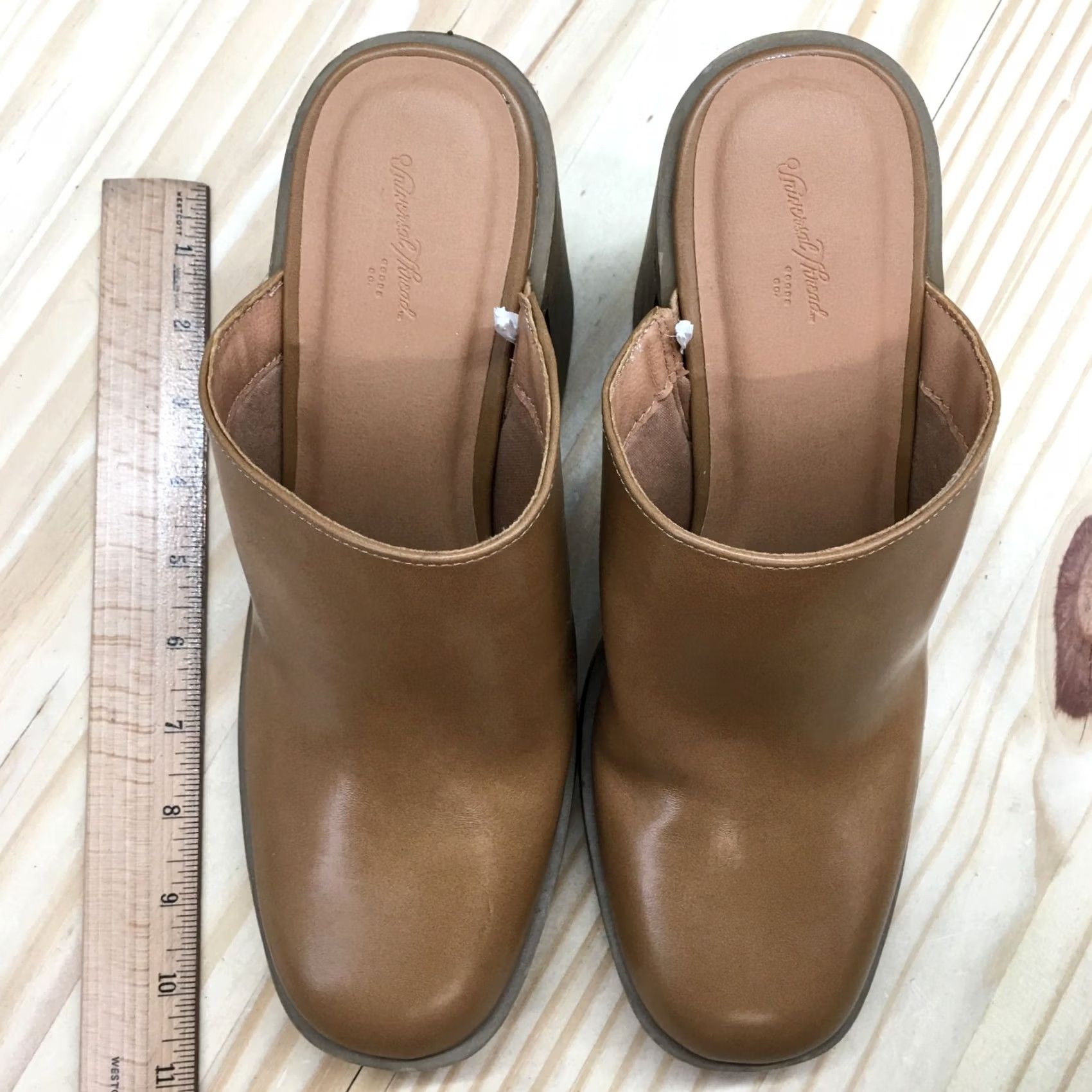 Vintage Universal Thread Sandals Womens 9.5 Tess Slip On Platform Heels Mule Brown Size US 10 / IT 40 - 7 Thumbnail