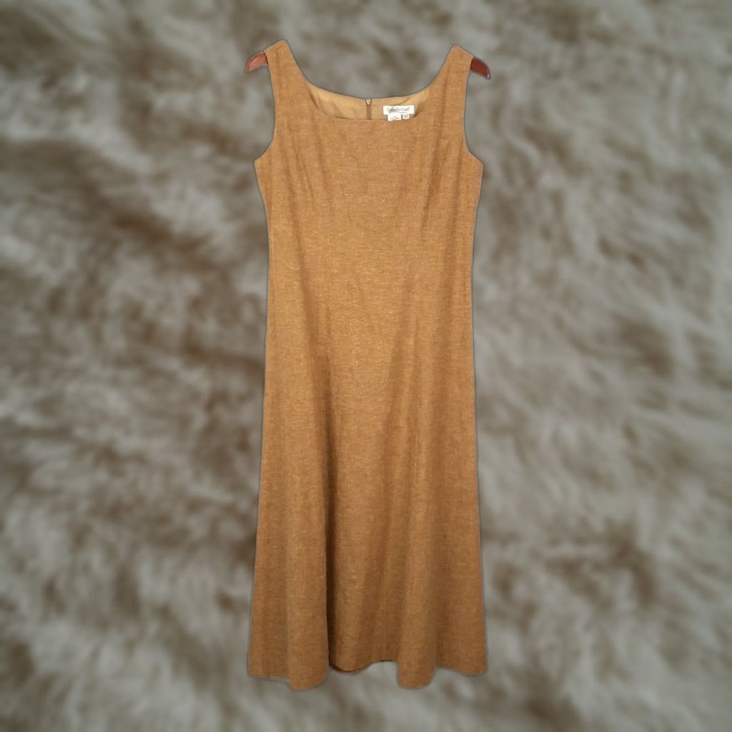 Coldwater Creek VINTAGE Coldwater Creek Linen Blend Sleeveless Maxi Dress Petite S Brown Lagenlook (Petites) Womens Maxi Dress - Long Size S / US 4 / IT 40 - 1 Thumbnail