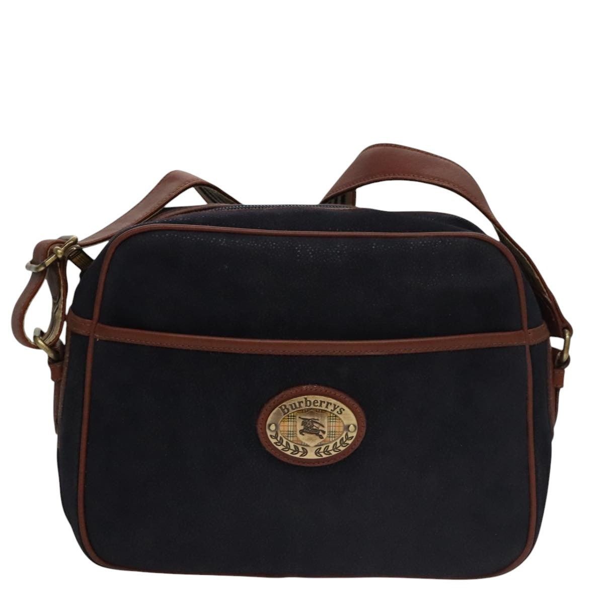 Burberry Burberry Shoulder Bag Suede Navy Size ONE SIZE - 2 Thumbnail