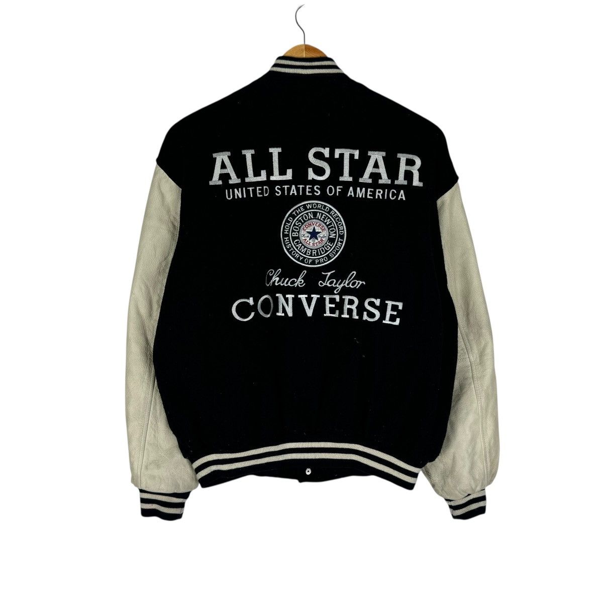 Converse 🌟VTG CONVERSE CHUCK TAYLOR VARSITY COWHIDE LEATHER JACKET Size US M / EU 48-50 / 2 - 1 Thumbnail