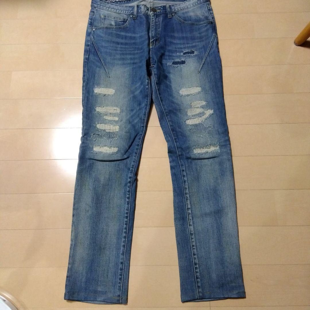 Number (N)ine NO TARIFFS! Number Nine Nano Universe Damaged Denim Jeans Size US 30 / EU 46 - 1 Thumbnail