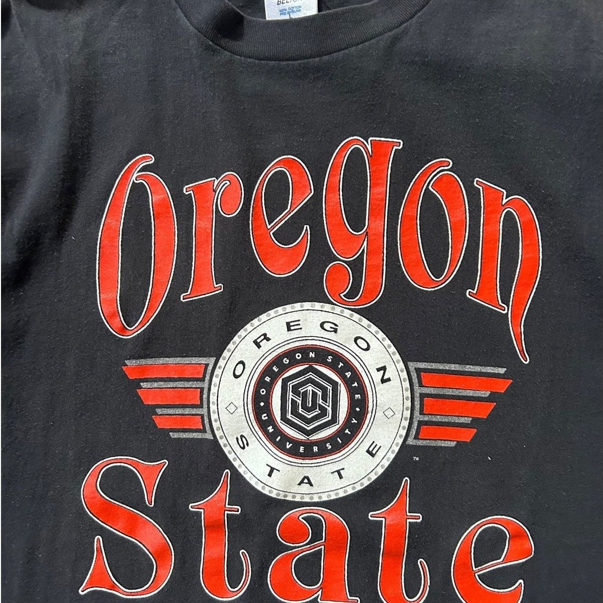 Vintage 90s Vintage Oregon State Black T Shirt Size L Size US L / EU 52-54 / 3 - 2 Thumbnail