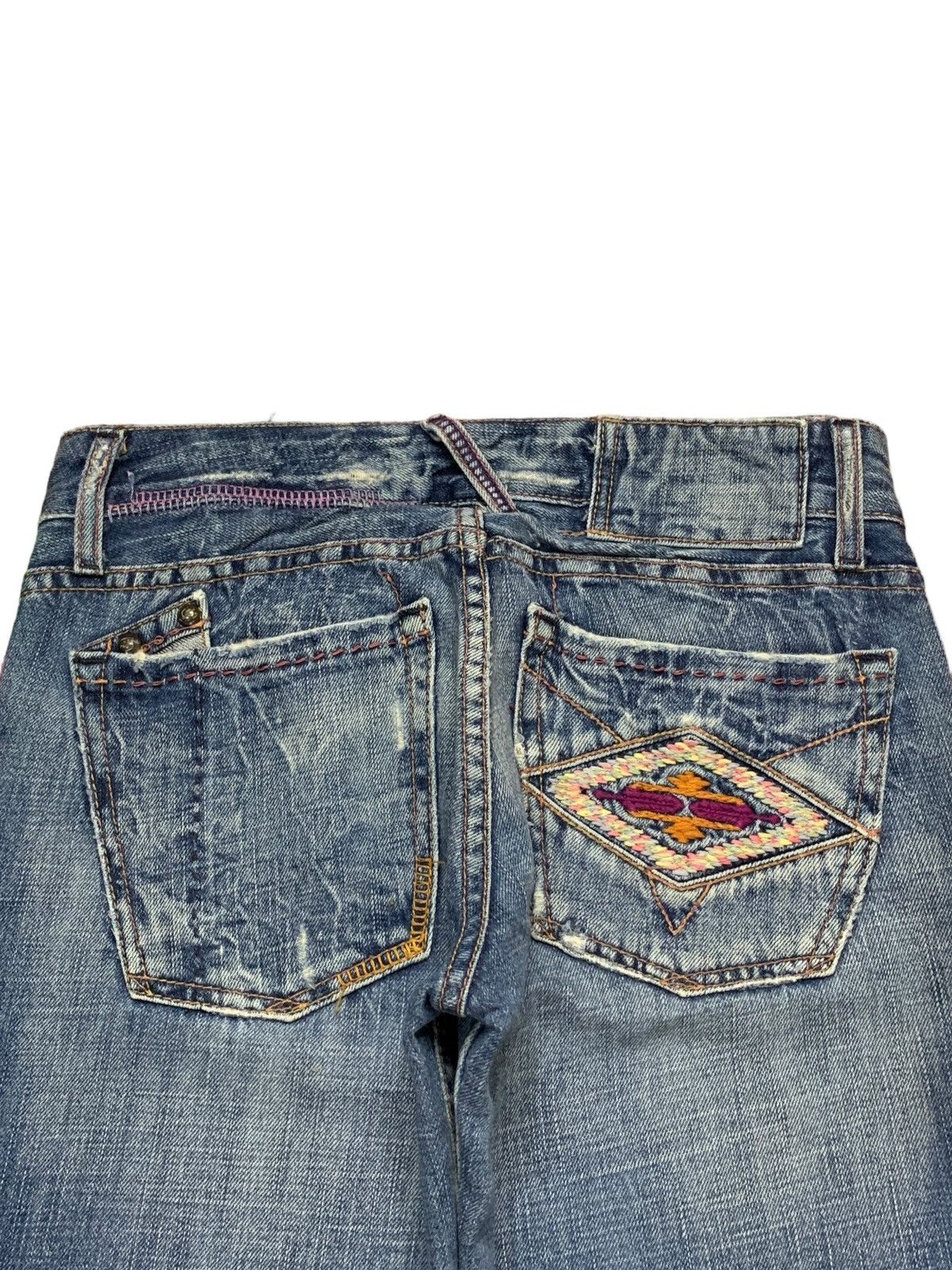 Hysteric Glamour × Japanese Brand Vintage Japanese Brand Faded Wash Distressed Flare Jeans Size 28" / US 6 / IT 42 - 8 Thumbnail