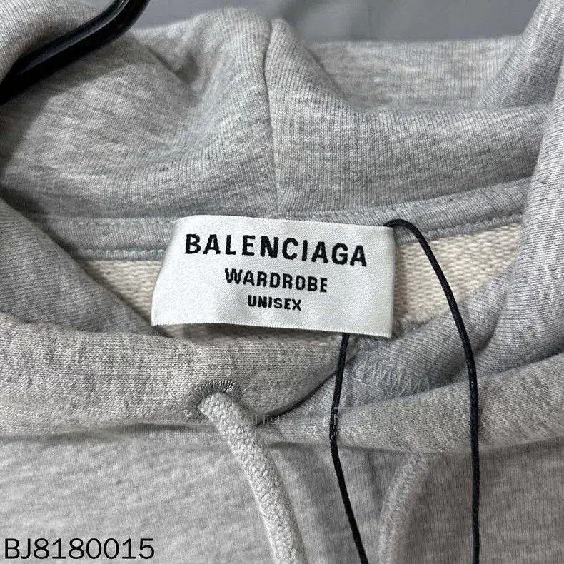 Balenciaga Balenciaga Gray Front and Back Letter Logo Hoodie Size US XS / EU 42 / 0 - 5 Thumbnail