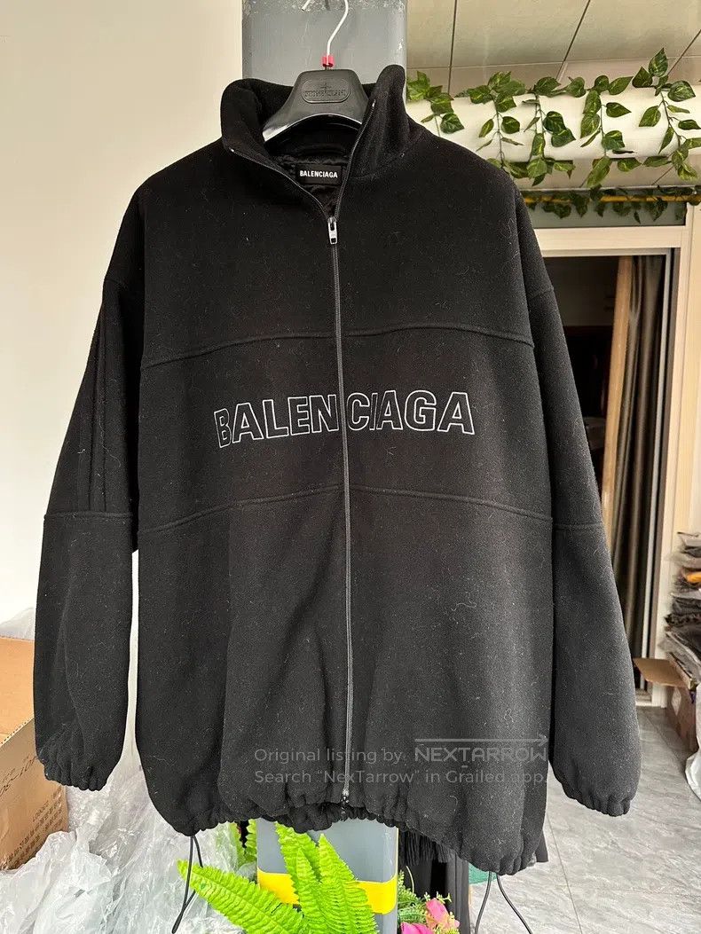 Balenciaga Balenciaga Classic letter wool zip-up heavy-duty cotton ja Size US M / EU 48-50 / 2 - 1 Thumbnail