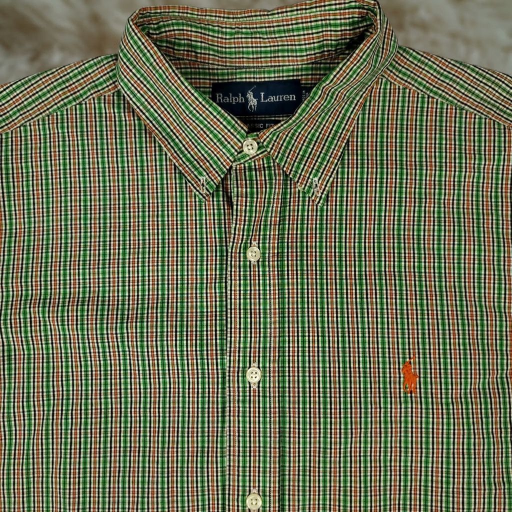 Ralph Lauren Ralph Lauren Shirt Mens XL Green Plaid Classic Fit Pony Button Up Short Sleeve Size US XL / EU 56 / 4 - 1 Thumbnail