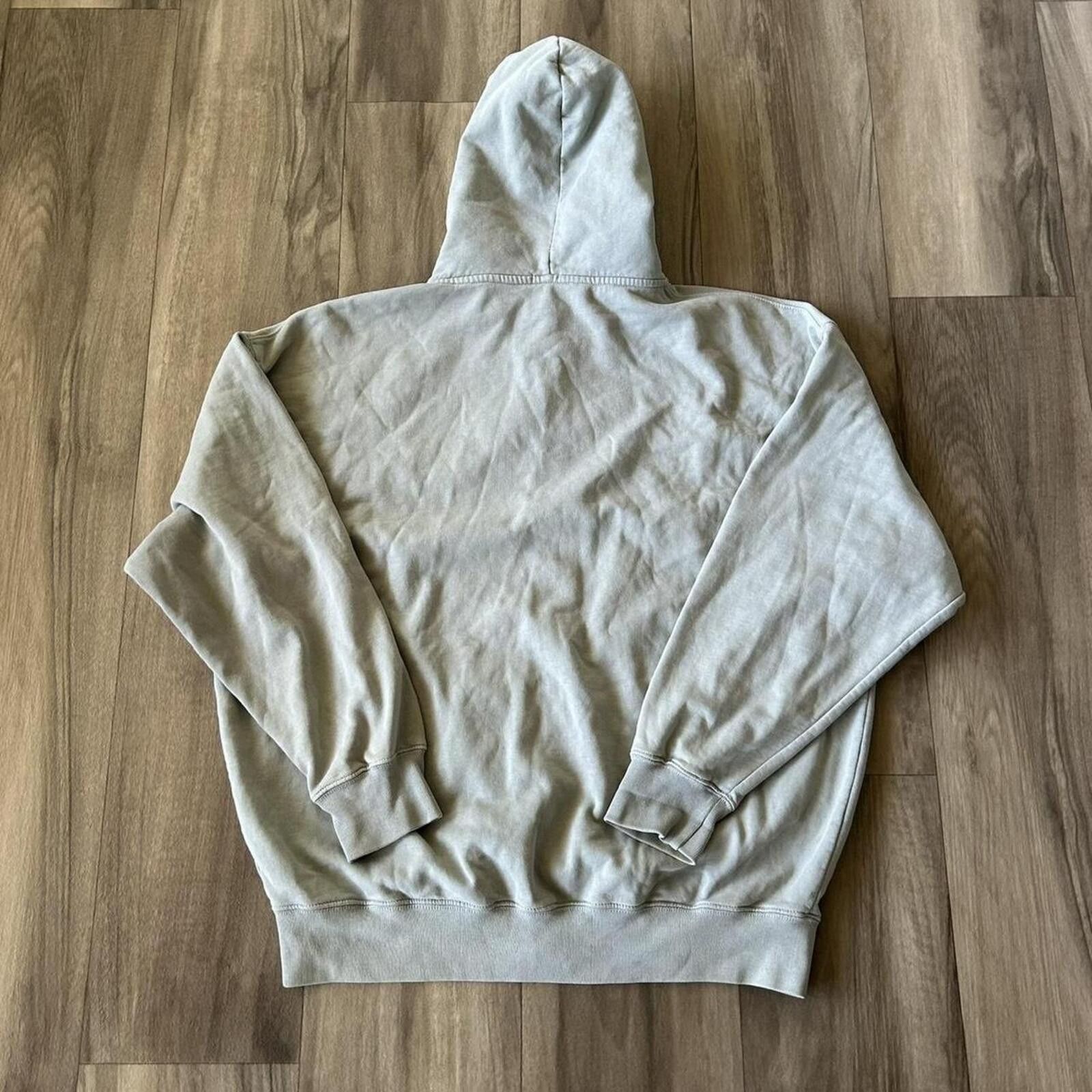 Other Vintage Light Sage Green Blank Zip Up Heavyweight Hoodie XL Size US XL / EU 56 / 4 - 3 Thumbnail