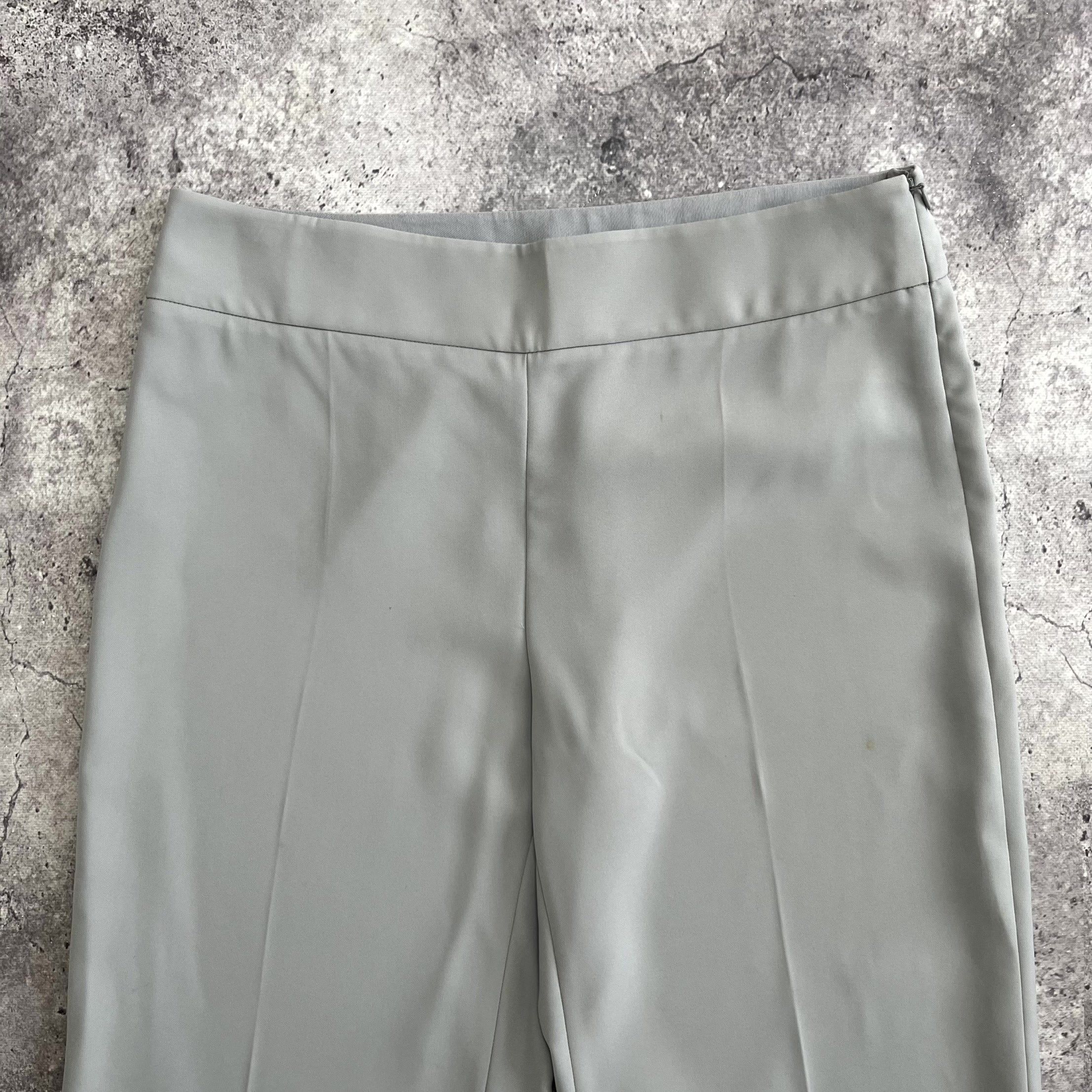 Armani Collezioni Armani Collezioni Gray Straight Wide Leg Pants Size EU 46 Size 32" / US 10 / IT 46 - 3 Thumbnail