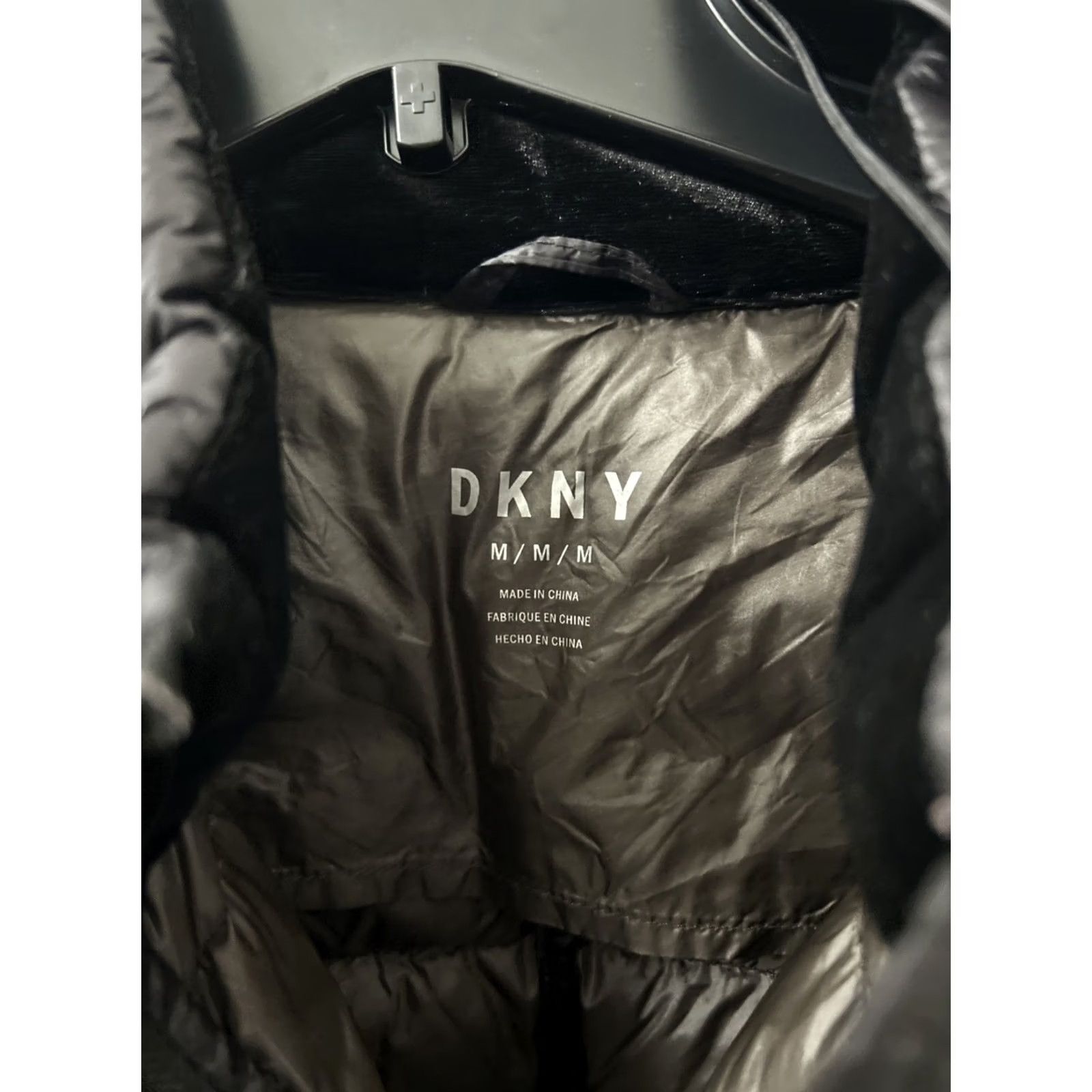 DKNY DKNY Puffer Jacket Womens M Black Hooded Full Zip Pockets Coat Convertible Vest Mens? Girls? Size M / US 6-8 / IT 42-44 - 7 Thumbnail