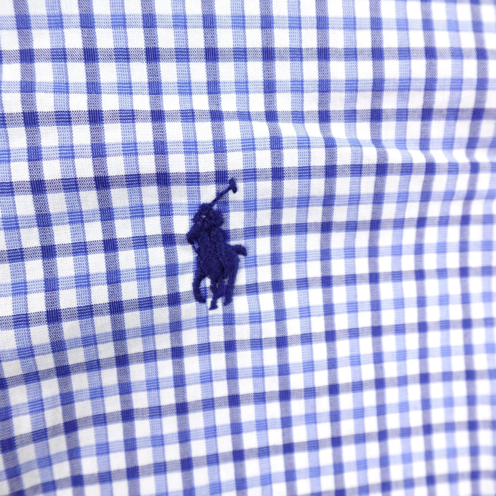Polo Ralph Lauren Polo Ralph Lauren Shirt Mens Large Blue White Gingham Check Easy Care Stretch Size US L / EU 52-54 / 3 - 3 Thumbnail
