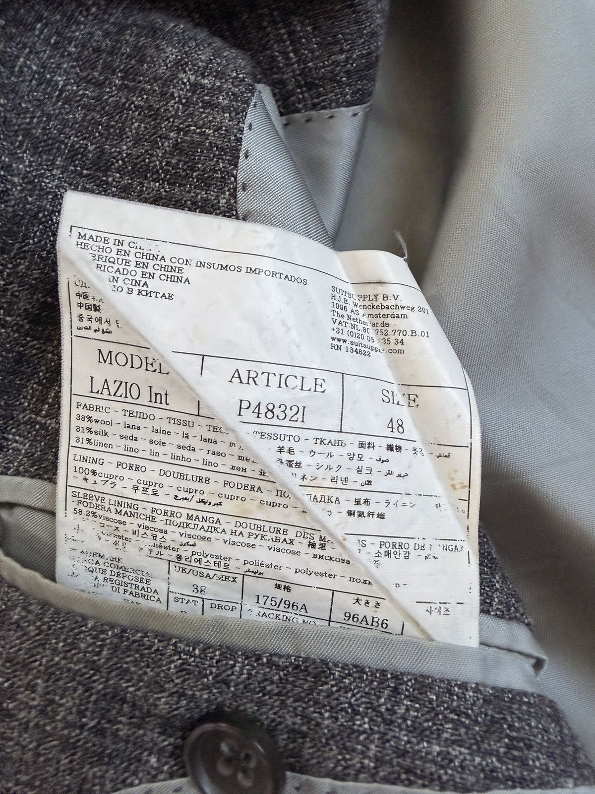Suitsupply Suit Supply Lazio Suit Size 38R - 6 Thumbnail