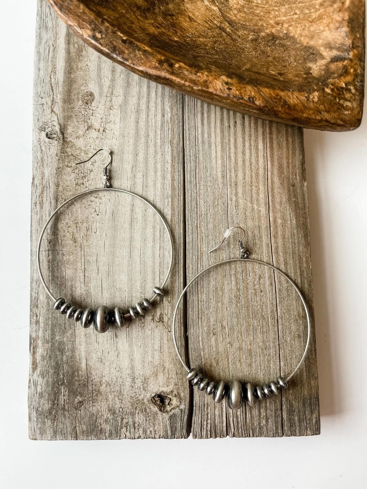 Other Western Navajo Bead Hoop Earrings Size ONE SIZE - 4 Thumbnail