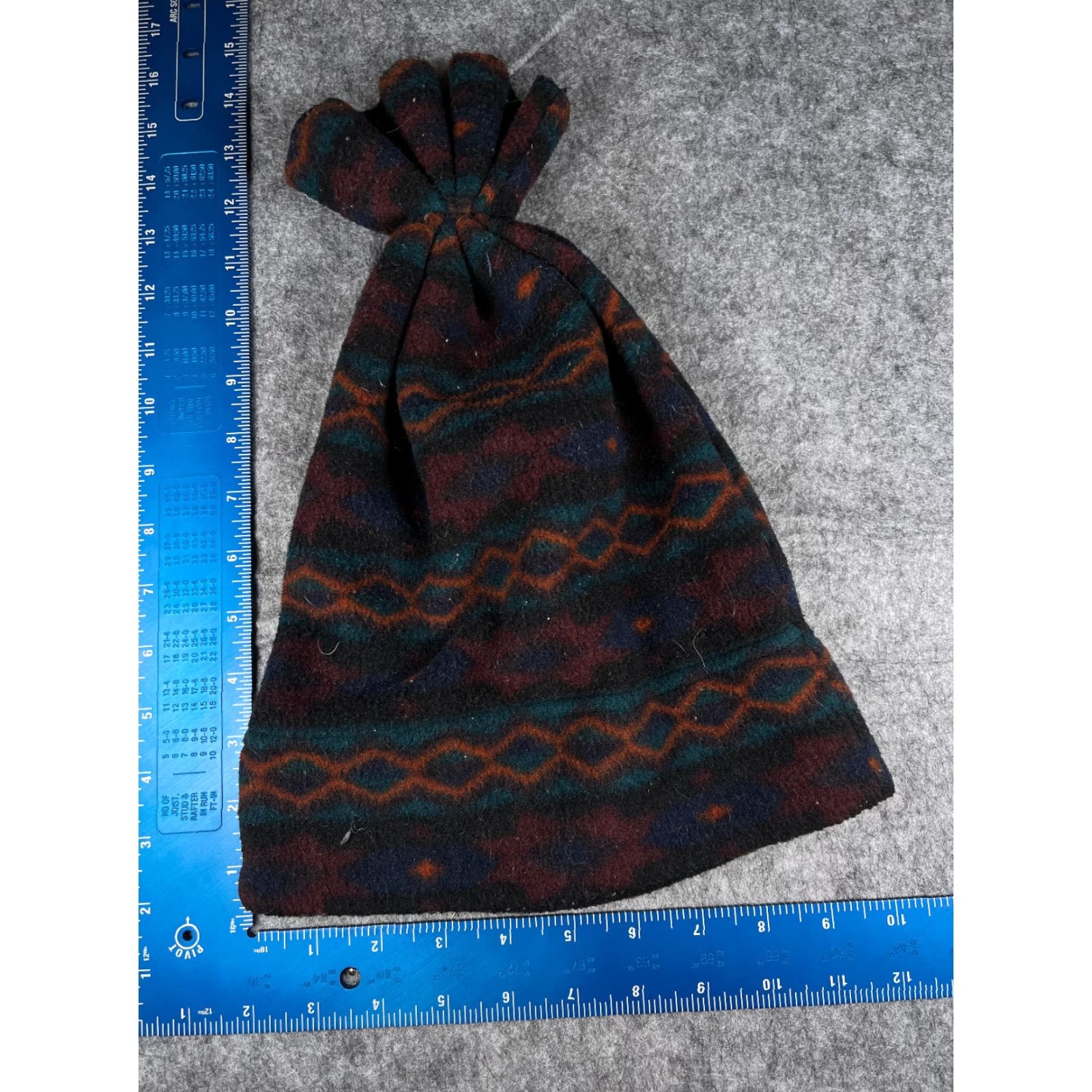 Vintage Beanie Womens One Size Purple Geometric Knit 100% Polyester Pom Hat Size ONE SIZE - 4 Thumbnail