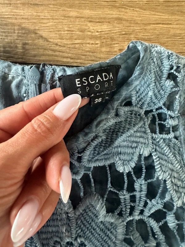 Escada Escada 36 blue lace dress Size S / US 4 / IT 40 - 5 Thumbnail