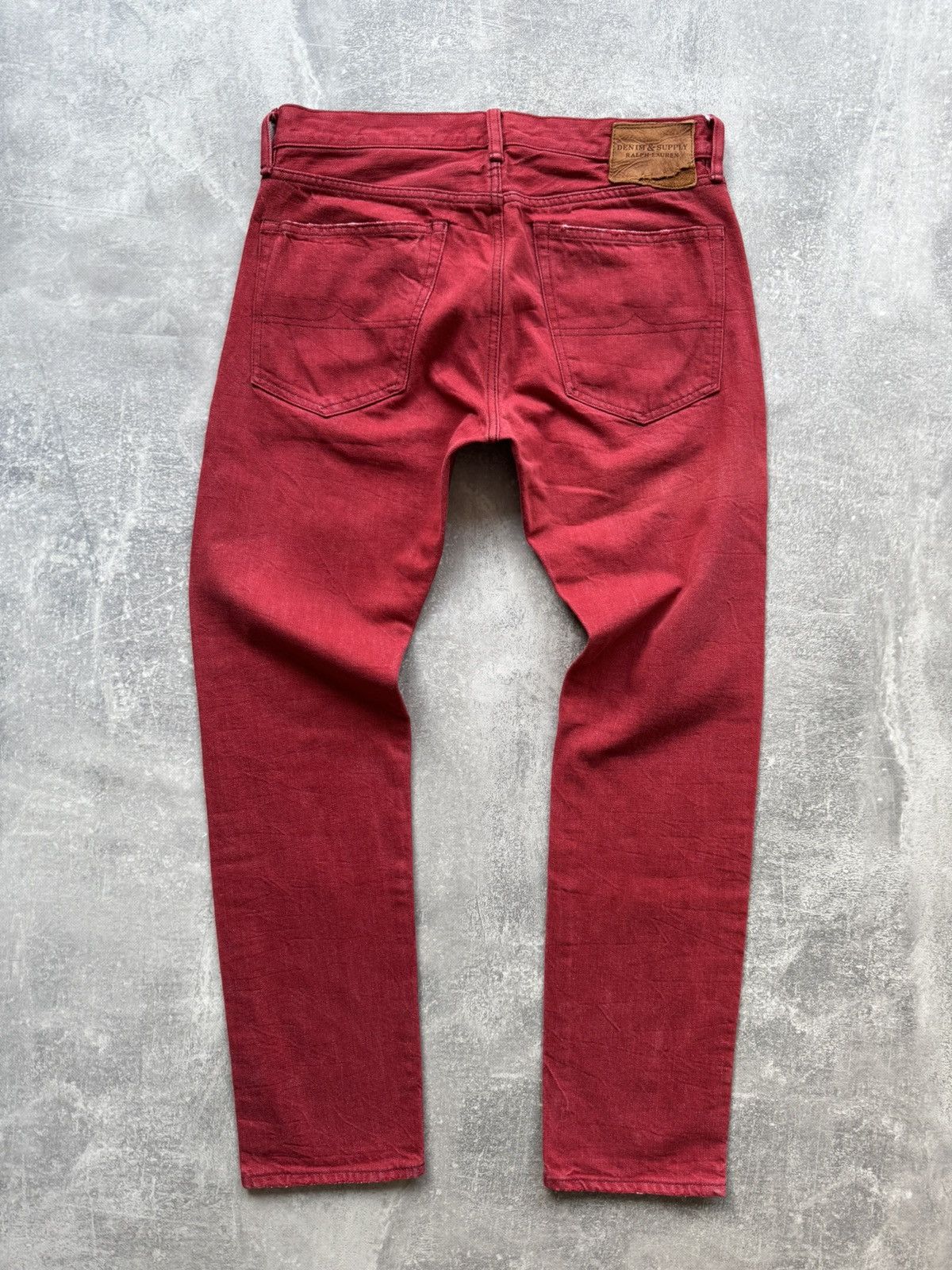Denim & Supply Ralph Lauren Denim And Supply Ralph Lauren Red Distressed Denim Jeans Size US 31 - 5 Thumbnail