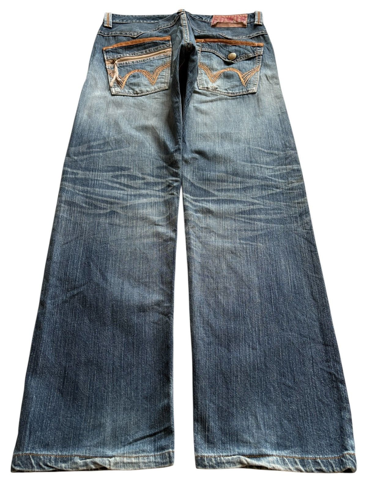 Edwin Exclusive Vintage Edwin Mud Wash Distressed Rip Loose Jean Size US 35 - 2 Thumbnail