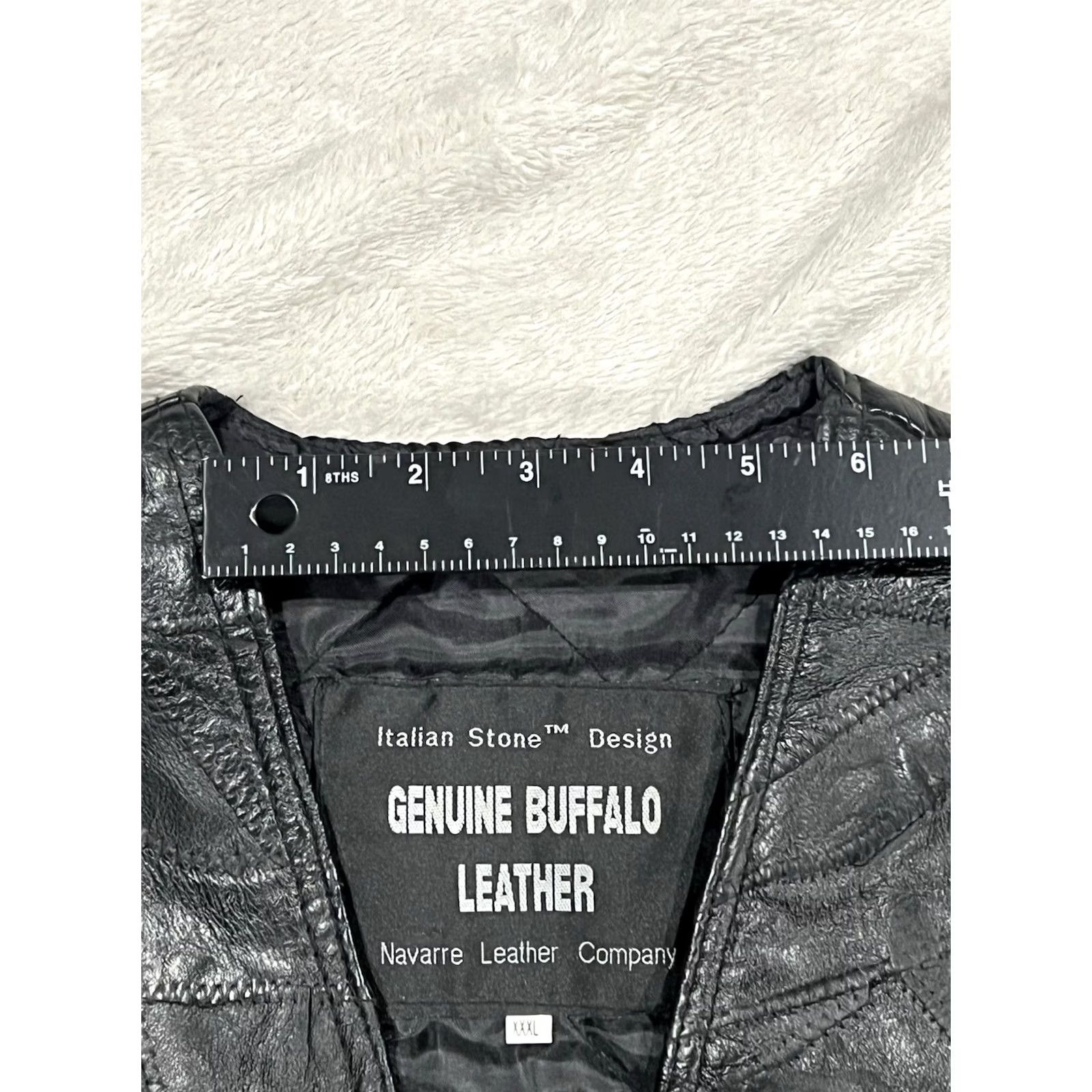 Palace Navarre Leather Vest Men's Black Buffalo Leather Italian-Missing a Lace Size 3XL Size US XXL / EU 58 / 5 - 6 Thumbnail
