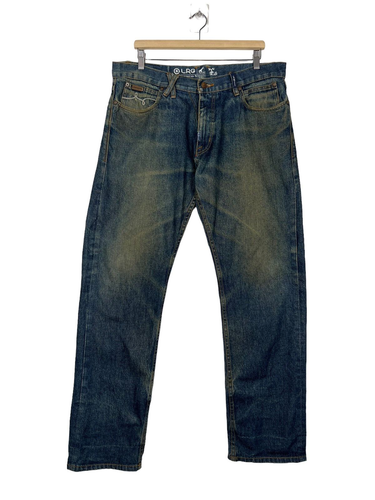 LRG 🔥 LRG DYED BROKEN DENIM JEANS Size US 38 / EU 54 - 1 Thumbnail