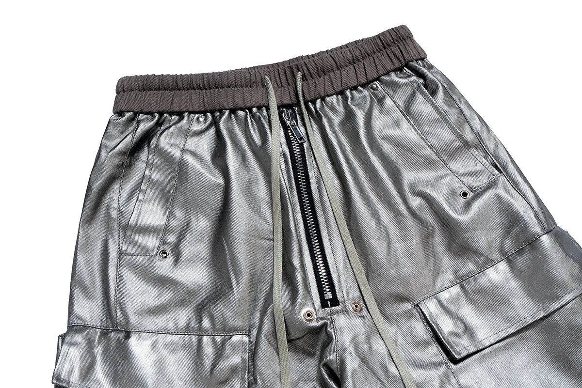 Japanese Brand × Leather Leather Pants Hombre Baggy Wide Leg Drawstring Size US 35 - 7 Thumbnail