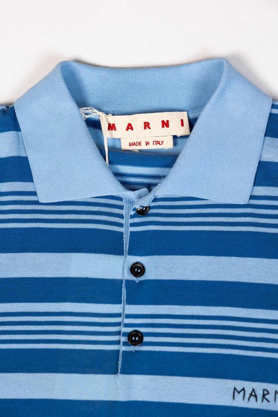 Marni Marni Striped Polo Shirt Size US M / EU 48-50 / 2 - 5 Thumbnail