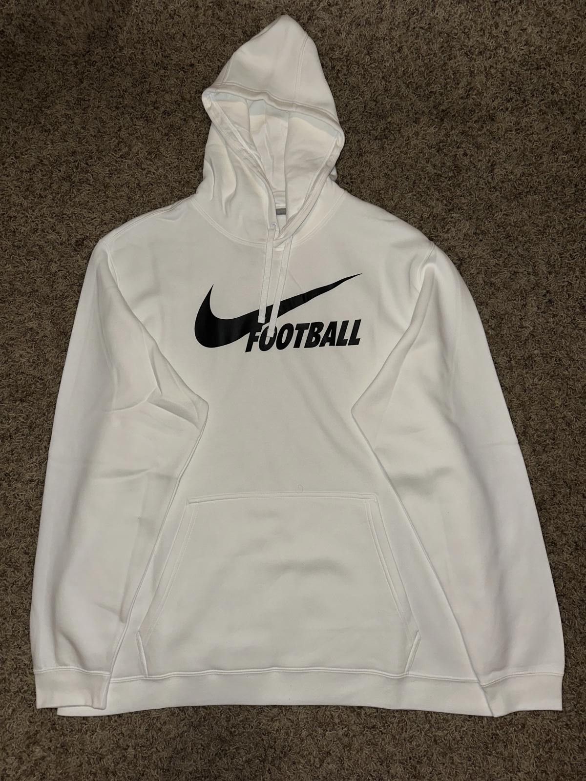 Nike Nike Men’s Club Fleece Football White Hoodie Size US XXL / EU 58 / 5 - 1 Thumbnail