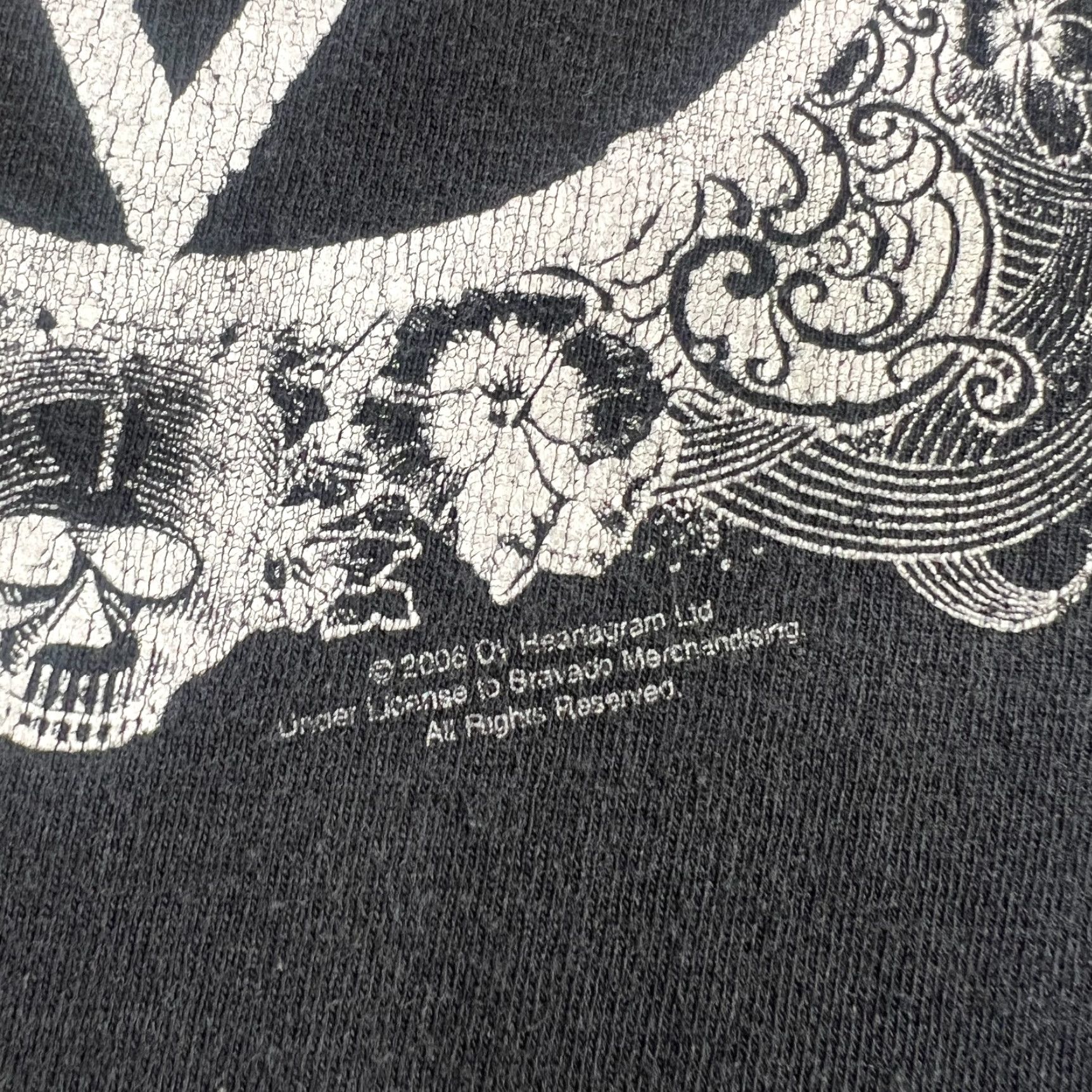 Vintage VINTAGE Y2K HIM Heartagram Skull Flowers 2006 Licensed T-Shirt XL Unisex Emo Goth Music Size US XL / EU 56 / 4 - 3 Thumbnail