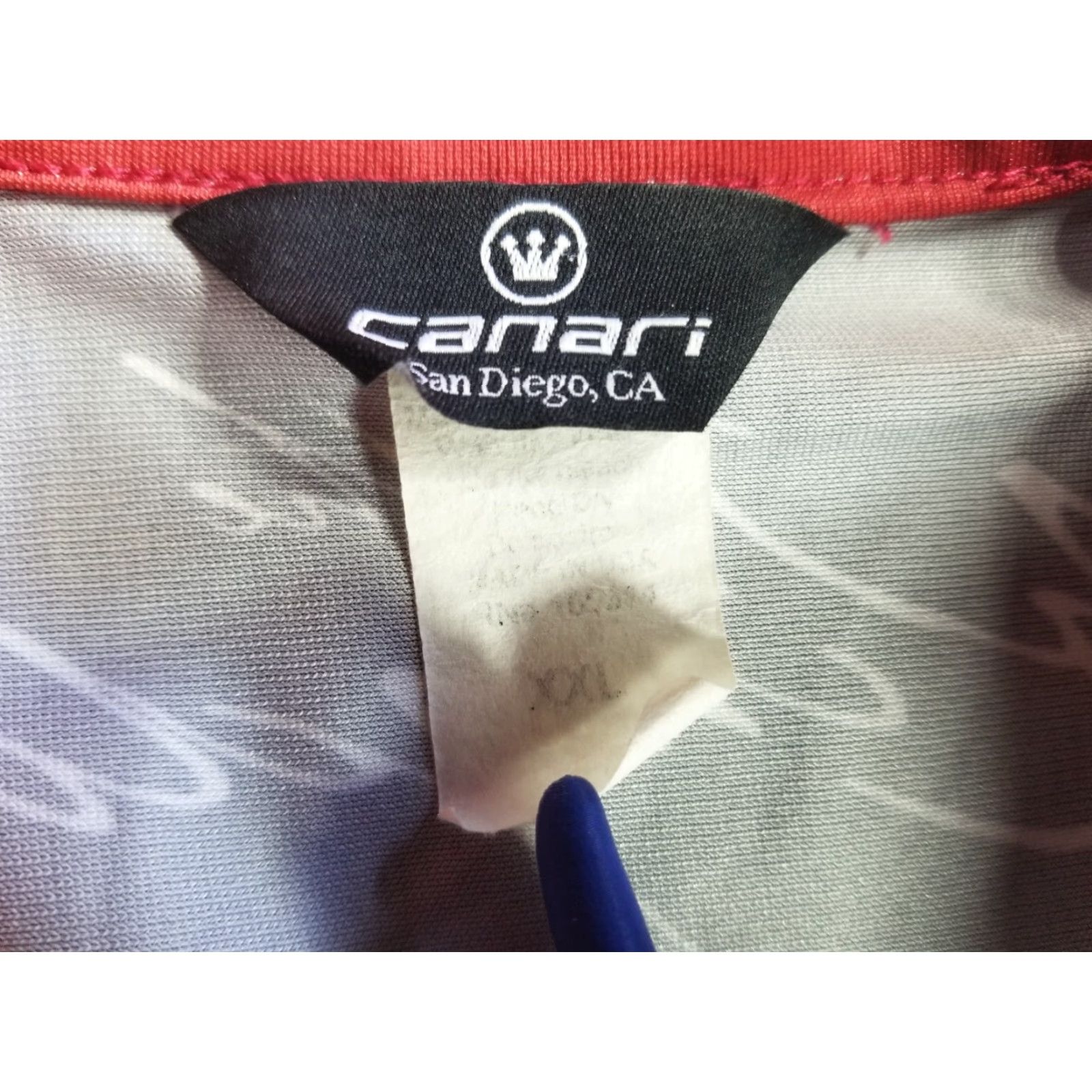 Vintage Canari Cycling Shirt Men's 2XL Short Sleeve Collared Button Up Black Logo Knit Polyester Outdoor Sports Reflective All Seasons Size US XXL / EU 58 / 5 - 7 Thumbnail