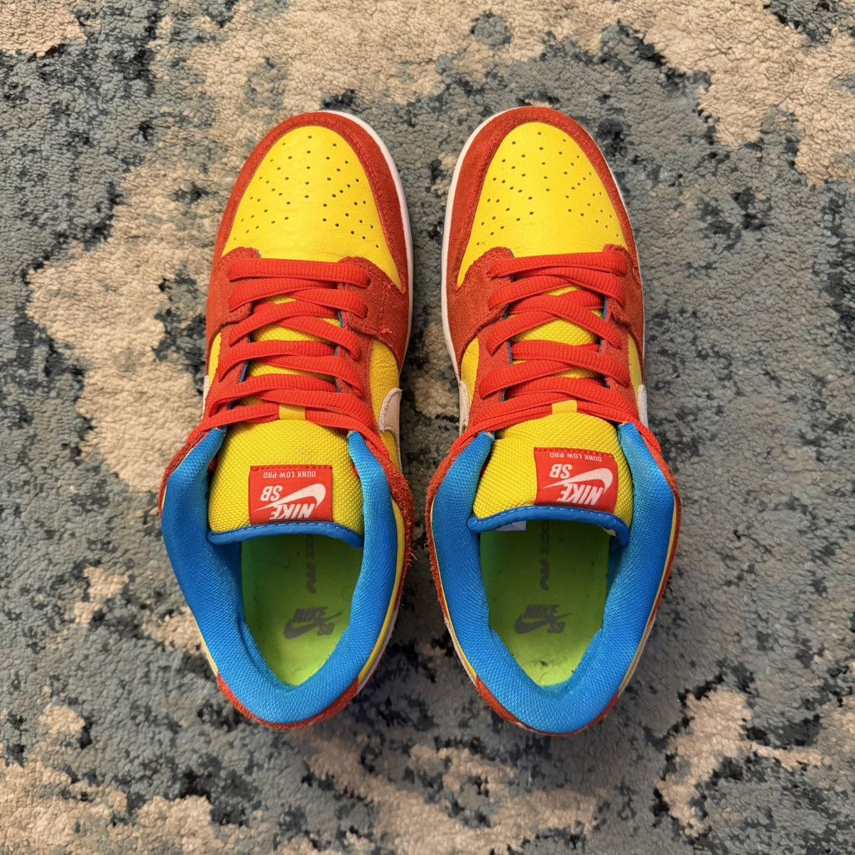 Nike SB Nike SB Dunk Low "Bart Simpson" Size 10 No Box Worn Lightly Size US 10 / EU 43 - 4 Thumbnail