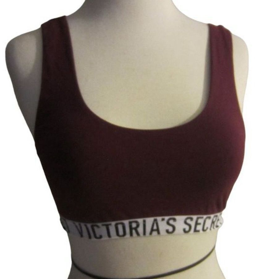 Victoria's Secret Maroon Logo Band Bralette Victoria’s Secret Soft Cotton Size ONE SIZE - 3 Thumbnail