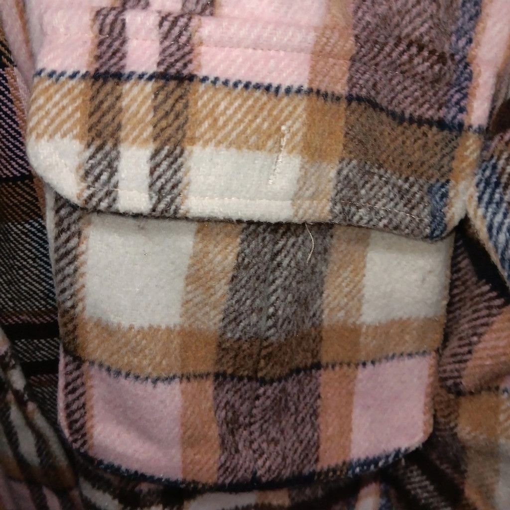 Missguided Missguided heavy Flannel Jacket, pink/white/black, S 2, NWOT Size XS / US 0-2 / IT 36-38 - 4 Thumbnail