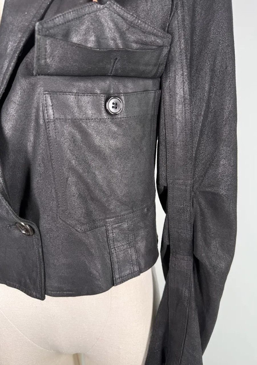 Ann Demeulemeester Ann Demeulemeester Black Leather Short Jacket Size M / US 6-8 / IT 42-44 - 5 Thumbnail