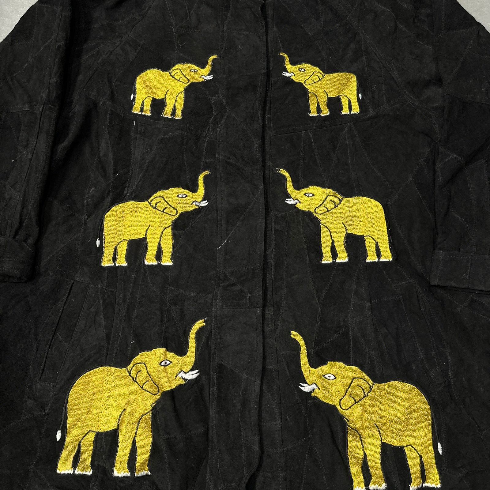 Other The African Star Leather Coat Jacket Womens Medium Elephant Size M / US 6-8 / IT 42-44 - 12 Thumbnail