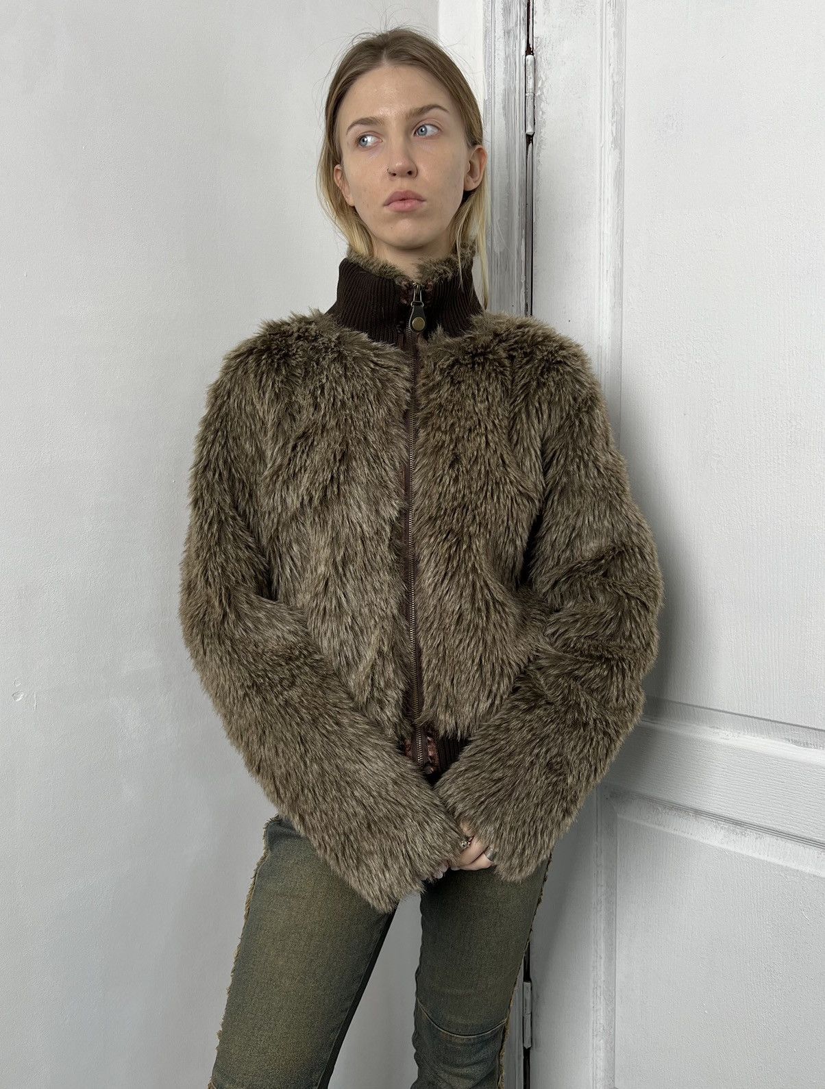 image of 20471120 x Vintage Japanese Fur Jacket in Brown, Women's (Size Small)