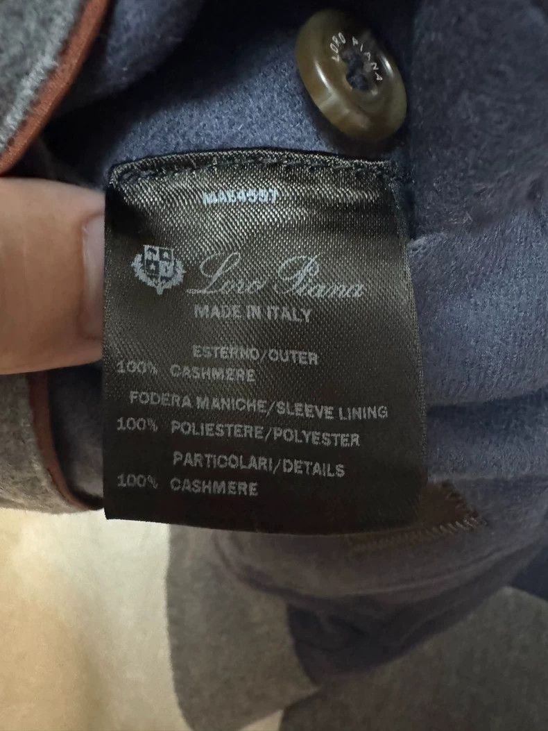 LORO PIANA Double grey cashmere jacket