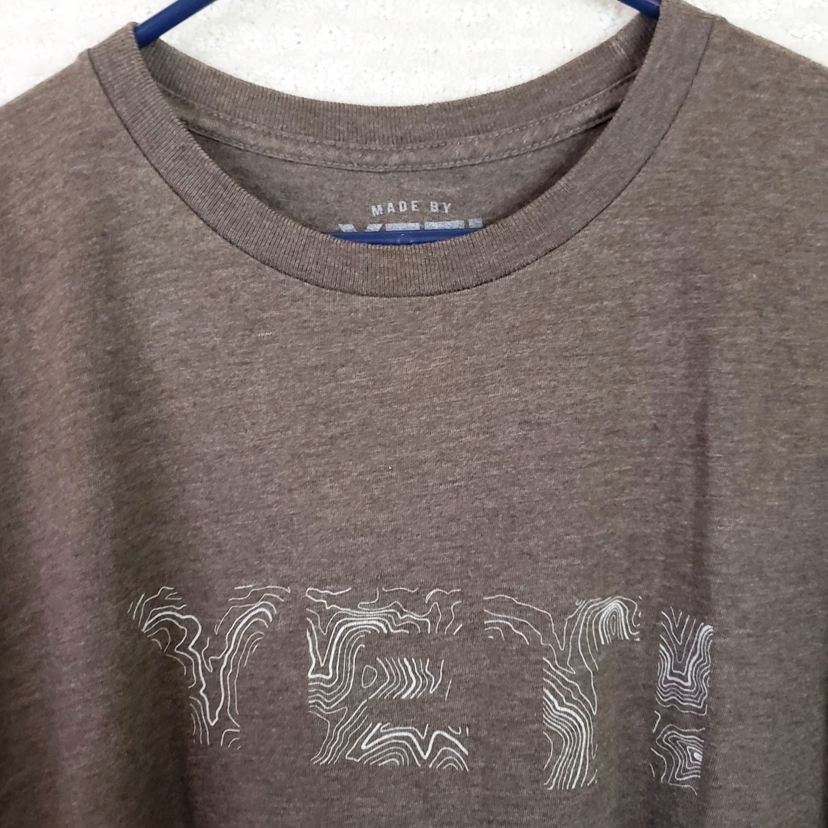 Yeti YETI Men's L Graphic T-Shirt Solid Brown Map Topo Faded SS Short Sleeve Regular Fit Front Design Outdoors Hiking Summer Spring Fall Mens Size US L / EU 52-54 / 3 - 3 Thumbnail