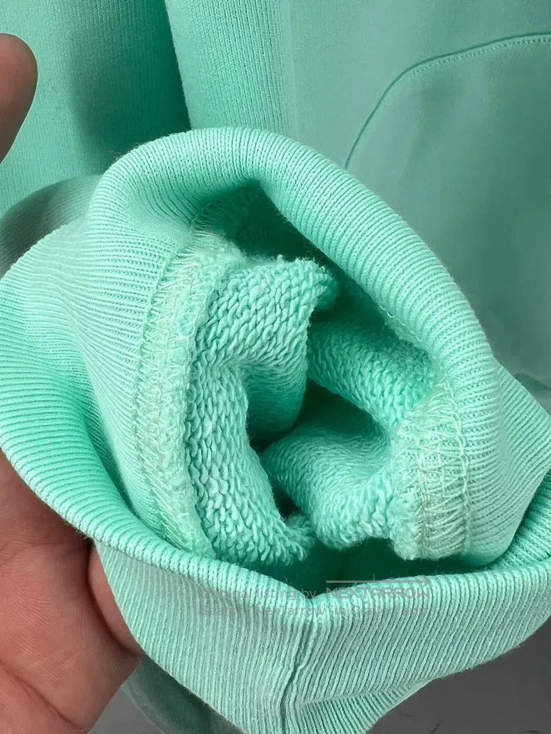 Balenciaga Balenciaga Men's Mint Green Cotton Embroidered Hooded Swea Size US S / EU 44-46 / 1 - 4 Thumbnail
