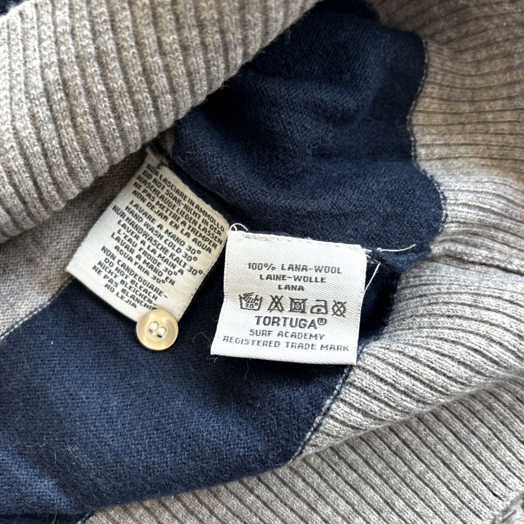 Vintage VINTAGE Y2K Button Up Polo 2XL Blue & Gray Wool Long Sleeve Women’s Size XXL / US 16-18 / IT 52-54 - 4 Thumbnail