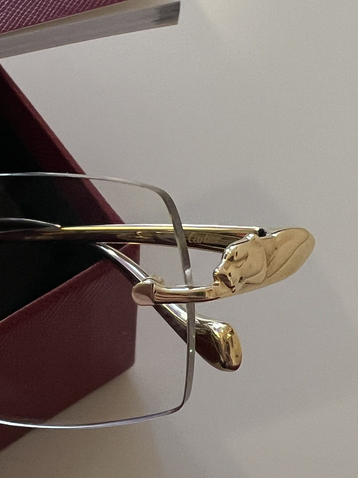 Cartier Cartier Panthere Sunglasses Gold Rimless Size ONE SIZE - 2 Thumbnail