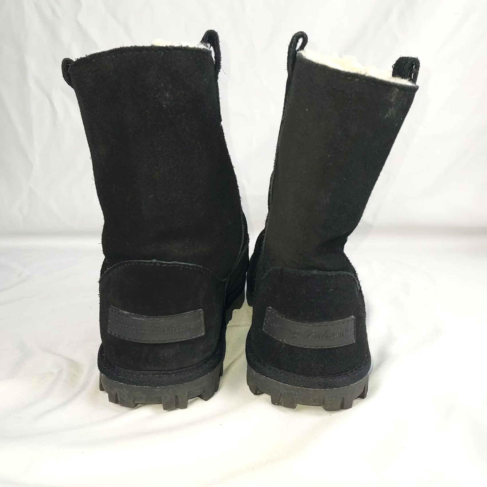 Tommy Bahama Tommy Bahama Womens Boots Suede Shearling Fur Lug Sole Black 8 Ankle Round Toe Winter Casual Womens Size US 8 / IT 38 - 4 Thumbnail