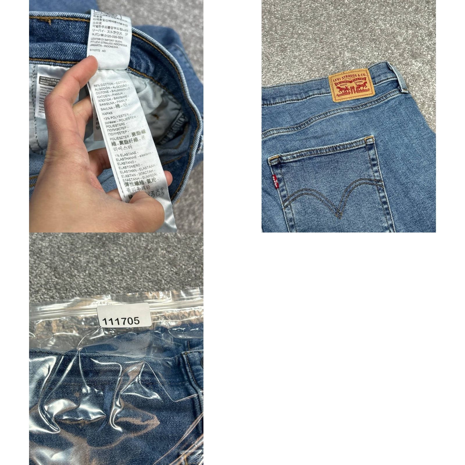 Levi's Levis High Waisted Mom Jeans Womens 20 Blue Denim Cotton Stretch Tapered 40x27 Jeans Womens 20 Blue City Preppy Vintage No Size 42" / US 20 - 8 Thumbnail