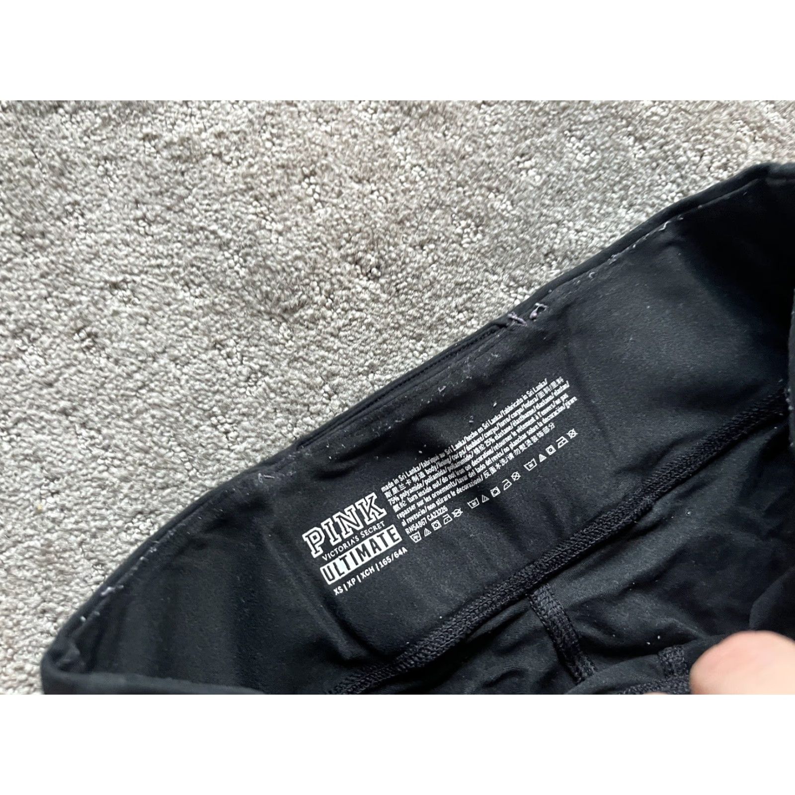 Victoria's Secret VINTAGE Victoria's Secret Leggings Women's XS Black Striped Bodybuilding Activewear Slimming 2010s Size 26" / US 2 / IT 38 - 5 Thumbnail