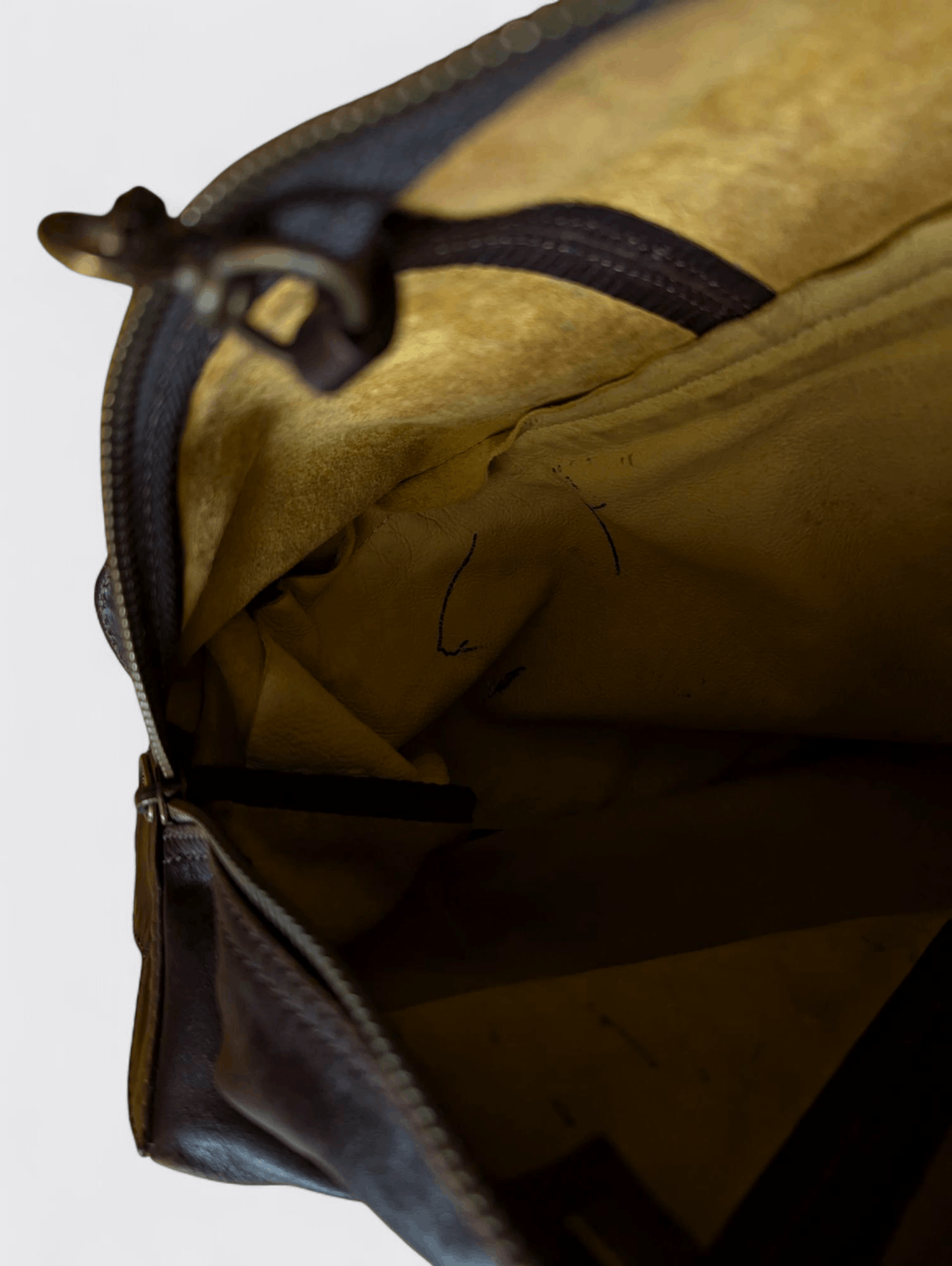 Fendissime Brown Leather Vintage Hobo Shoulder Bag