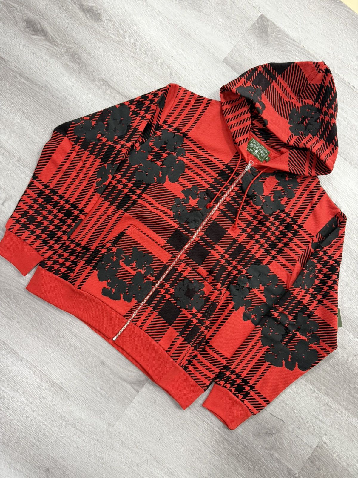 DENIM TEARS Denim Tears Plaid Wreath Zip Hoodie Size US XL / EU 56 / 4 - 1 Thumbnail