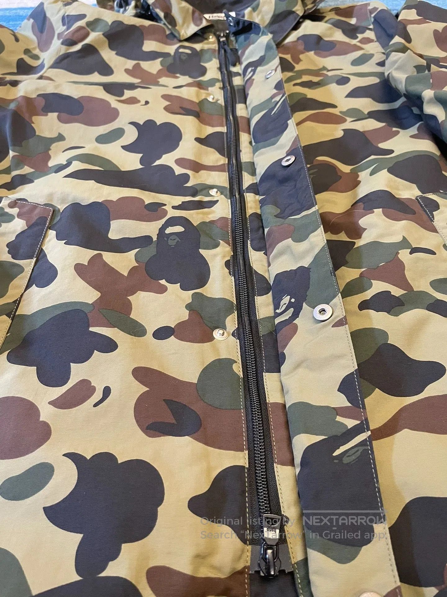 Bape Bape Green Camo Men's Windbreaker. Size US L / EU 52-54 / 3 - 4 Thumbnail