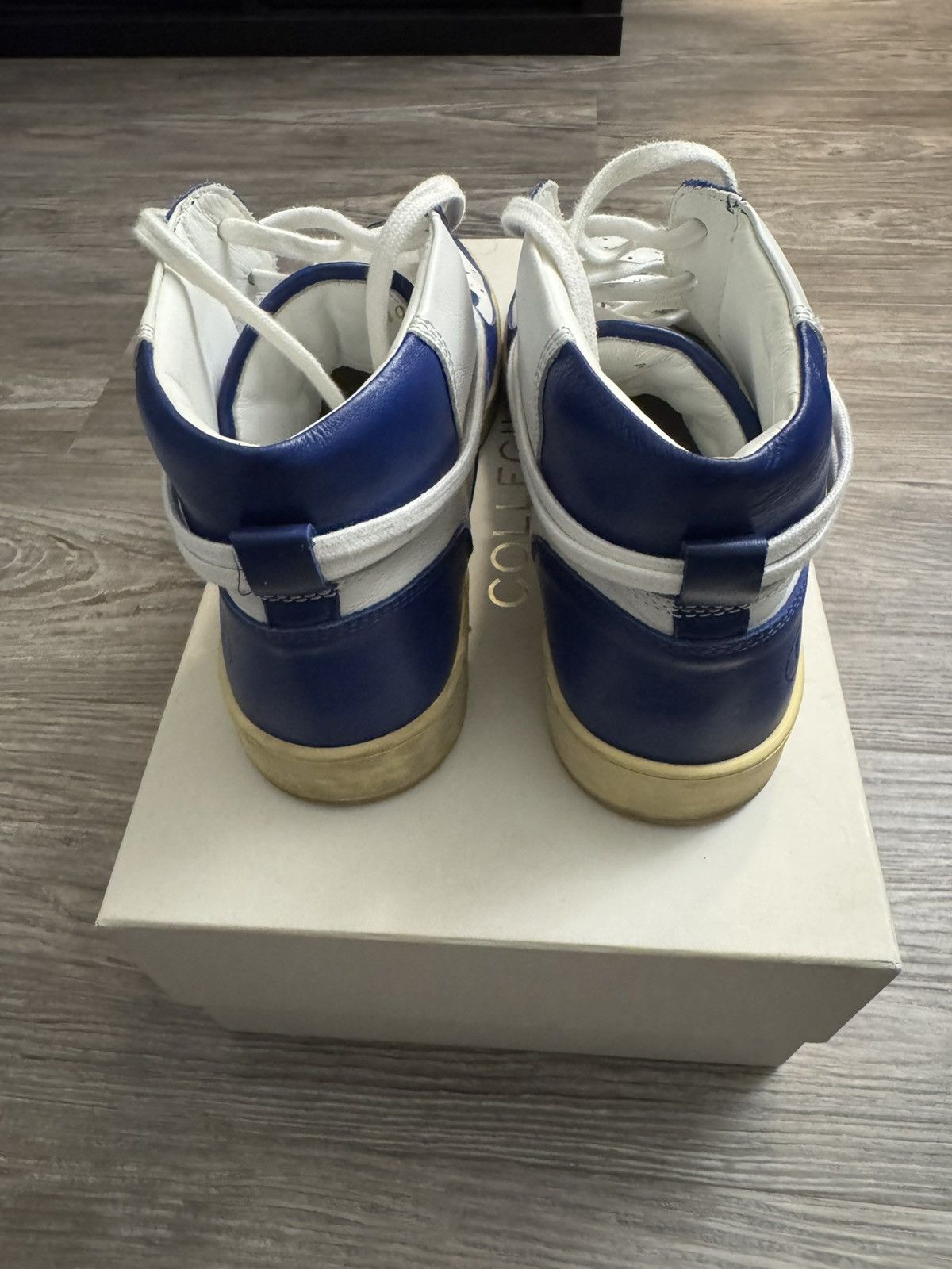 Collegium Collegium High Top Sneakers Blue Size US 7 / EU 40 - 3 Thumbnail