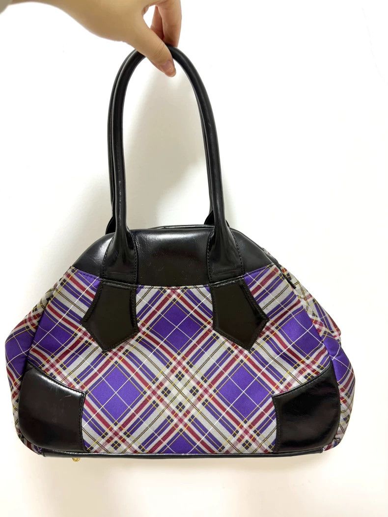 Vivienne Westwood Vivienne Westwood size os Purple checkered bowling bag Size ONE SIZE - 2 Thumbnail