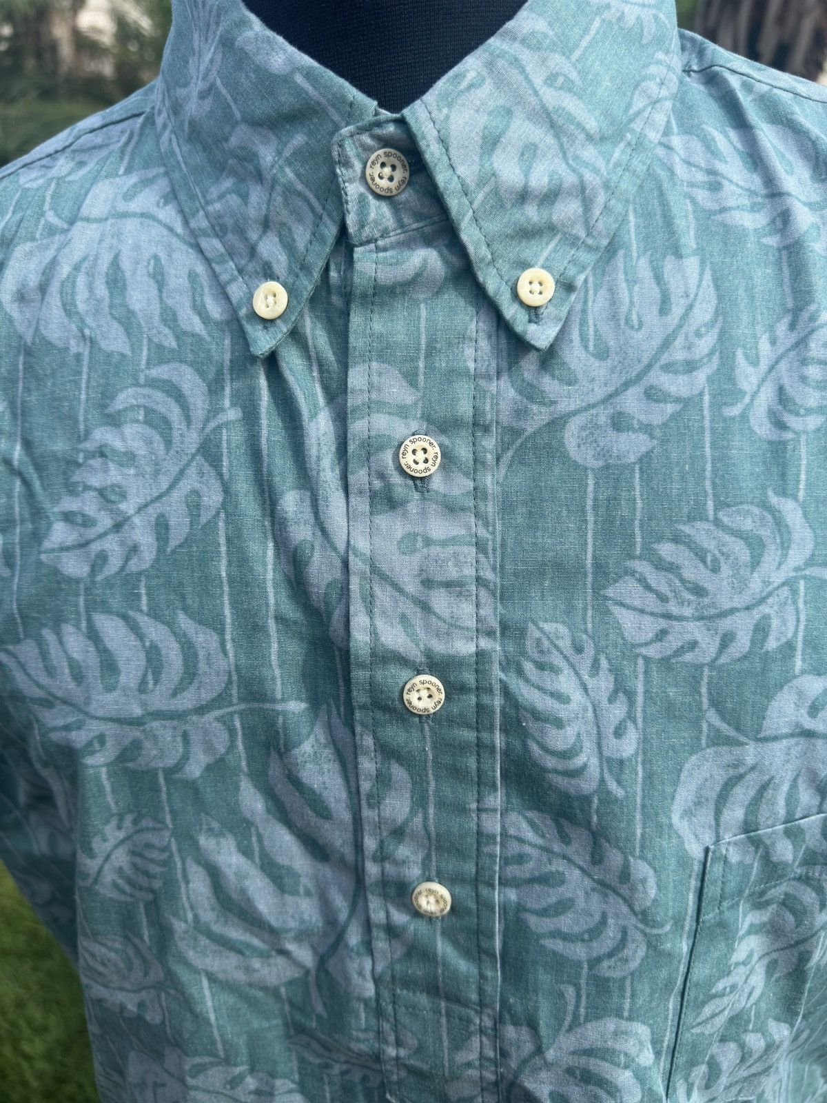 Reyn Spooner New Reyn Spooner Hawaiian Print Green 3/4 Button Men's XL Size US XL / EU 56 / 4 - 3 Thumbnail