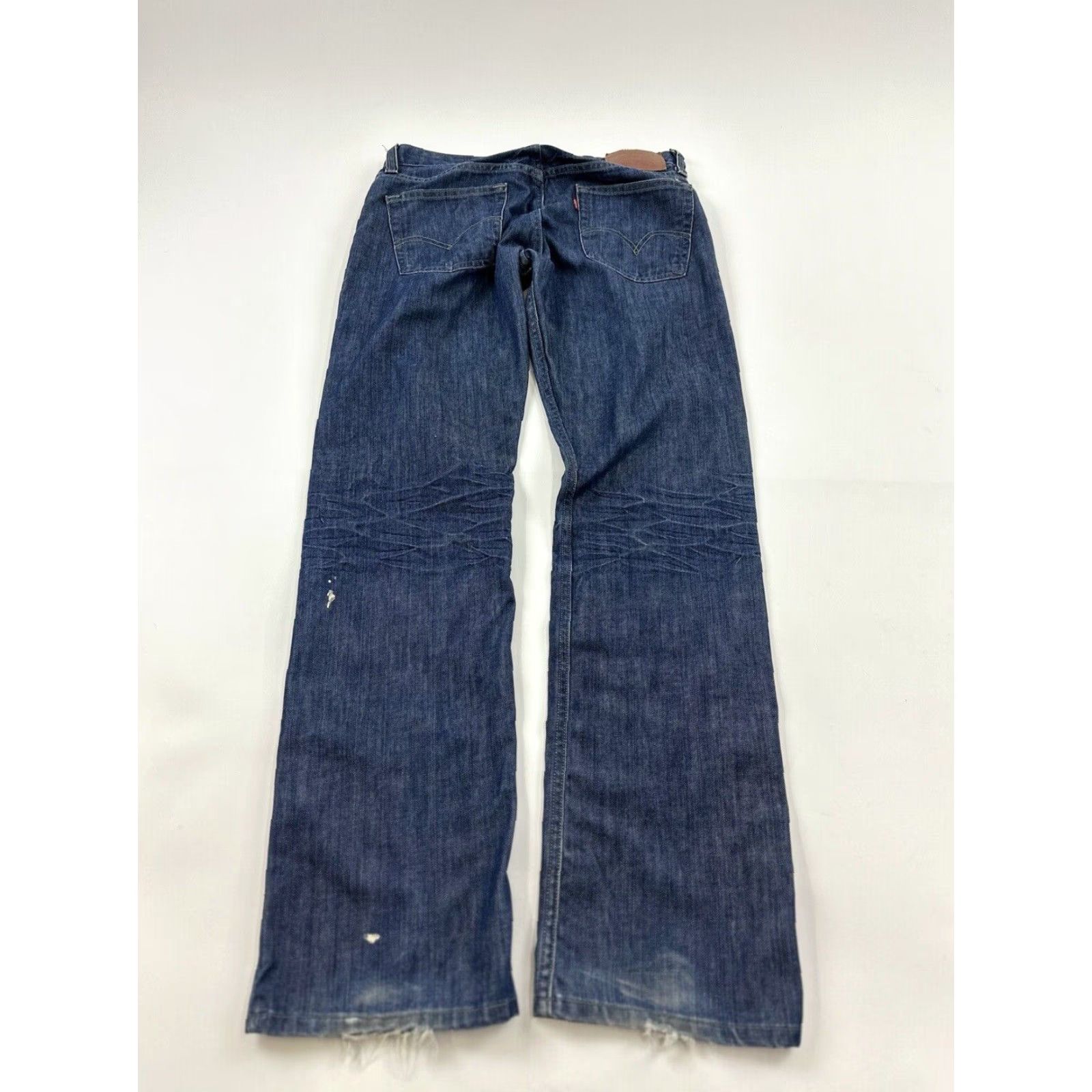 Levi's Levis 514 Straight Fit Jeans Men's 32 x 32 Blue Distressed Size US 32 / EU 48 - 2 Thumbnail