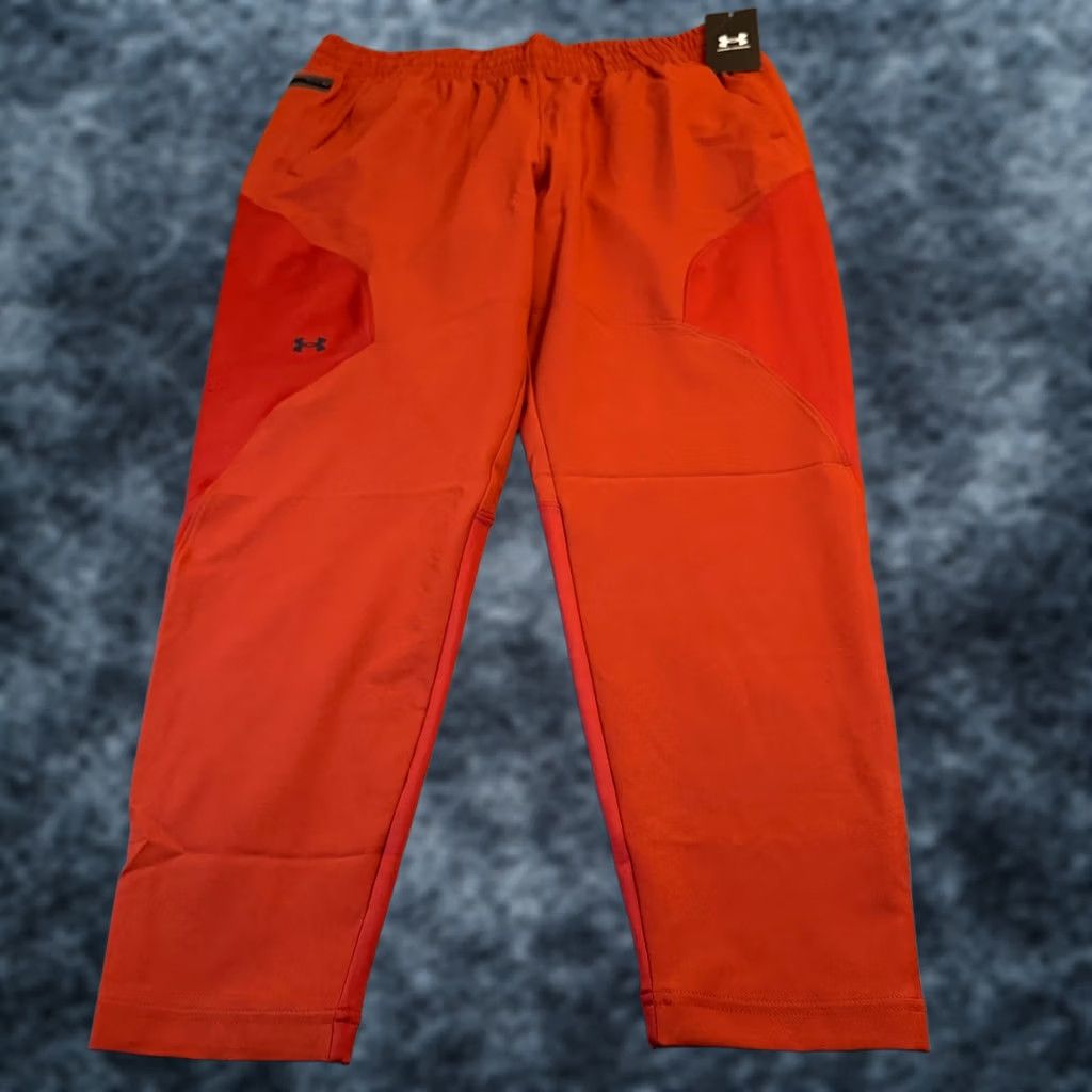 Under Armour Under Armour Unstoppable Hybrid Loose Fit Pants Red Womens L 34x25" NWT Jogger Activewear Casual Travel Size 24" / US 00 / IT 34 - 1 Thumbnail